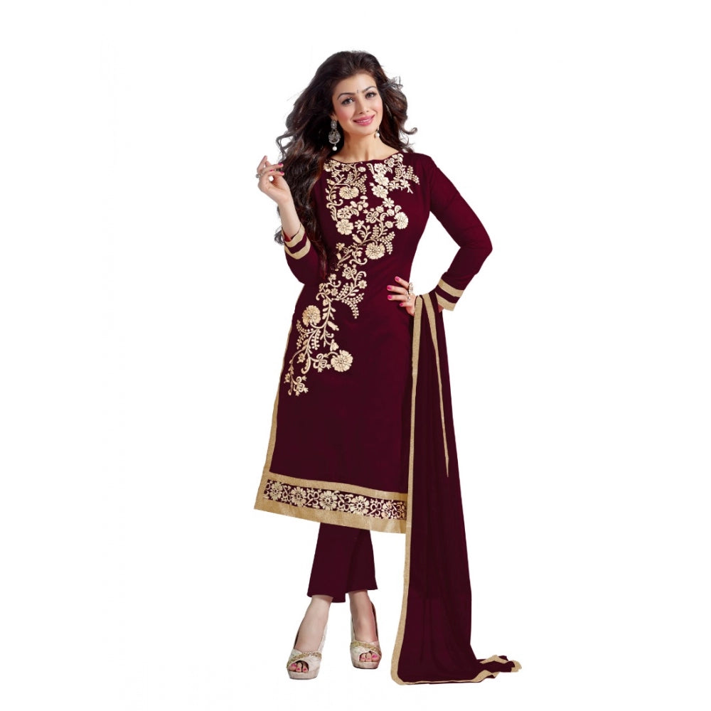 Ranili Chanderi Unstitched Salwar Suit-material With Dupatta