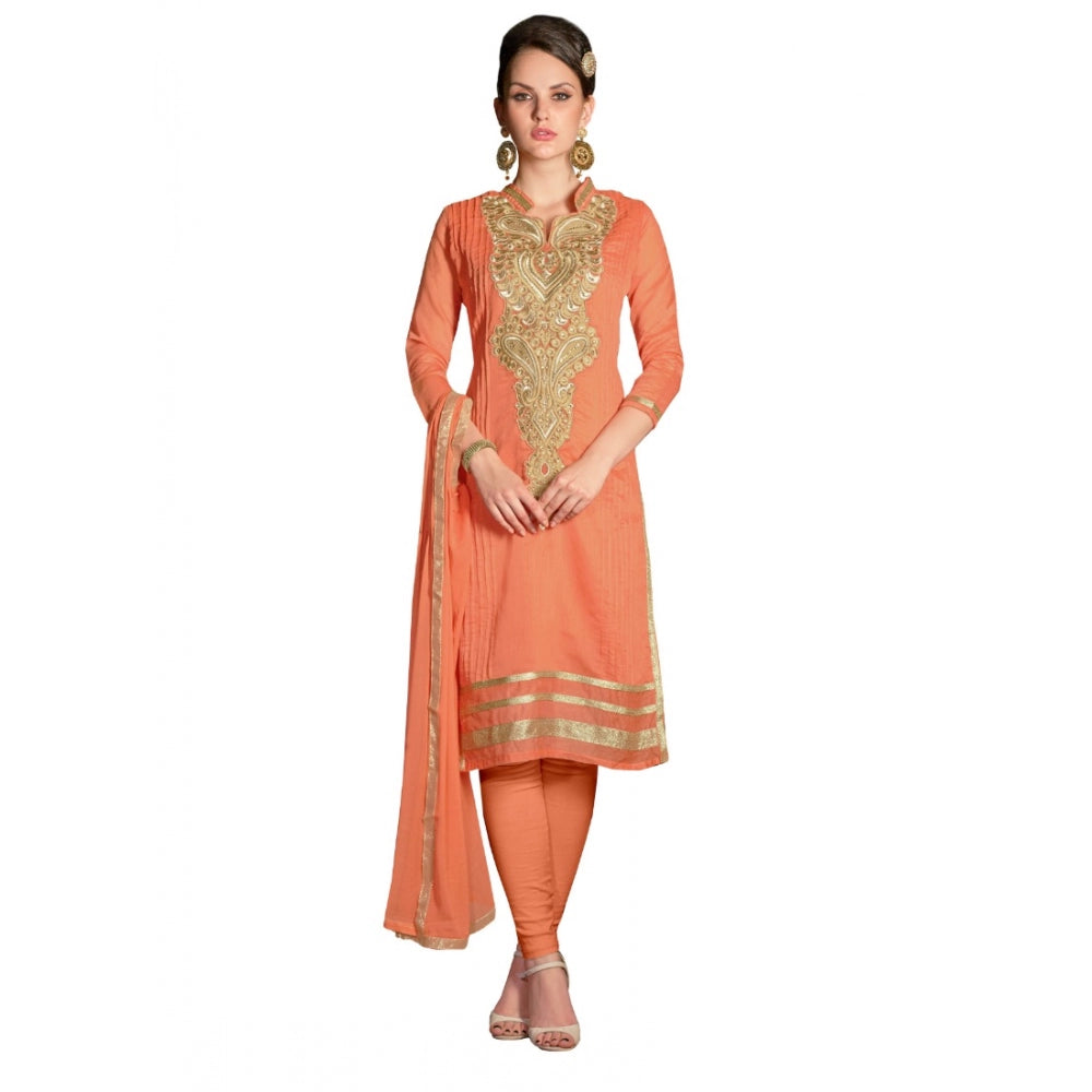 Ranili Chanderi Unstitched Salwar Suit-material With Dupatta