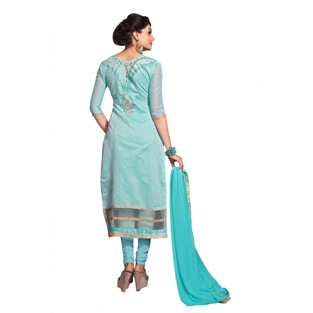 Ranili Chanderi Unstitched Salwar Suit-material With Dupatta