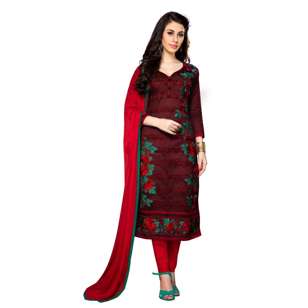 Ranili Cotton Unstitched Salwar Suit-material With Dupatta