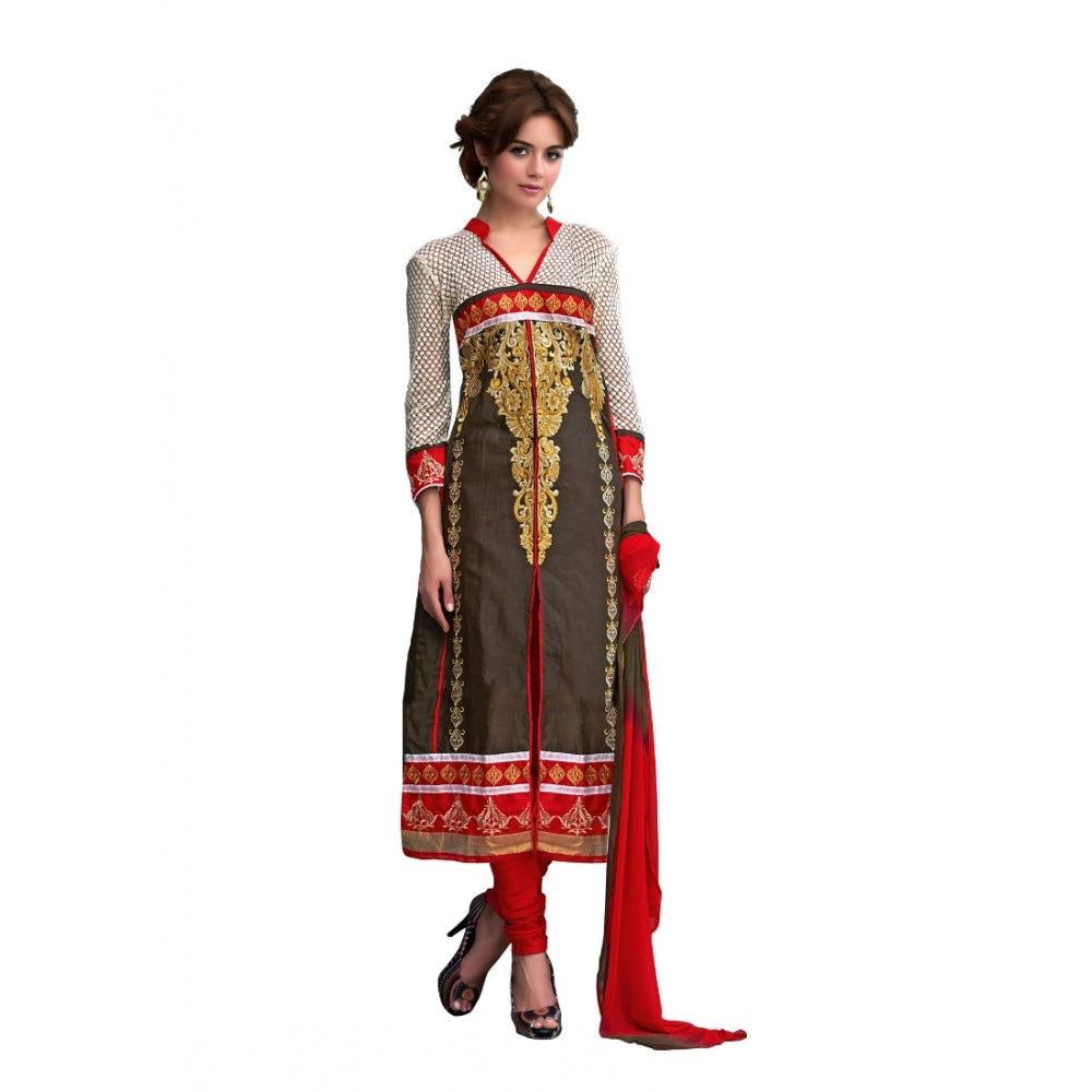 Ranili Glaze Cotton Unstitched Salwar Suit-material With Dupatta
