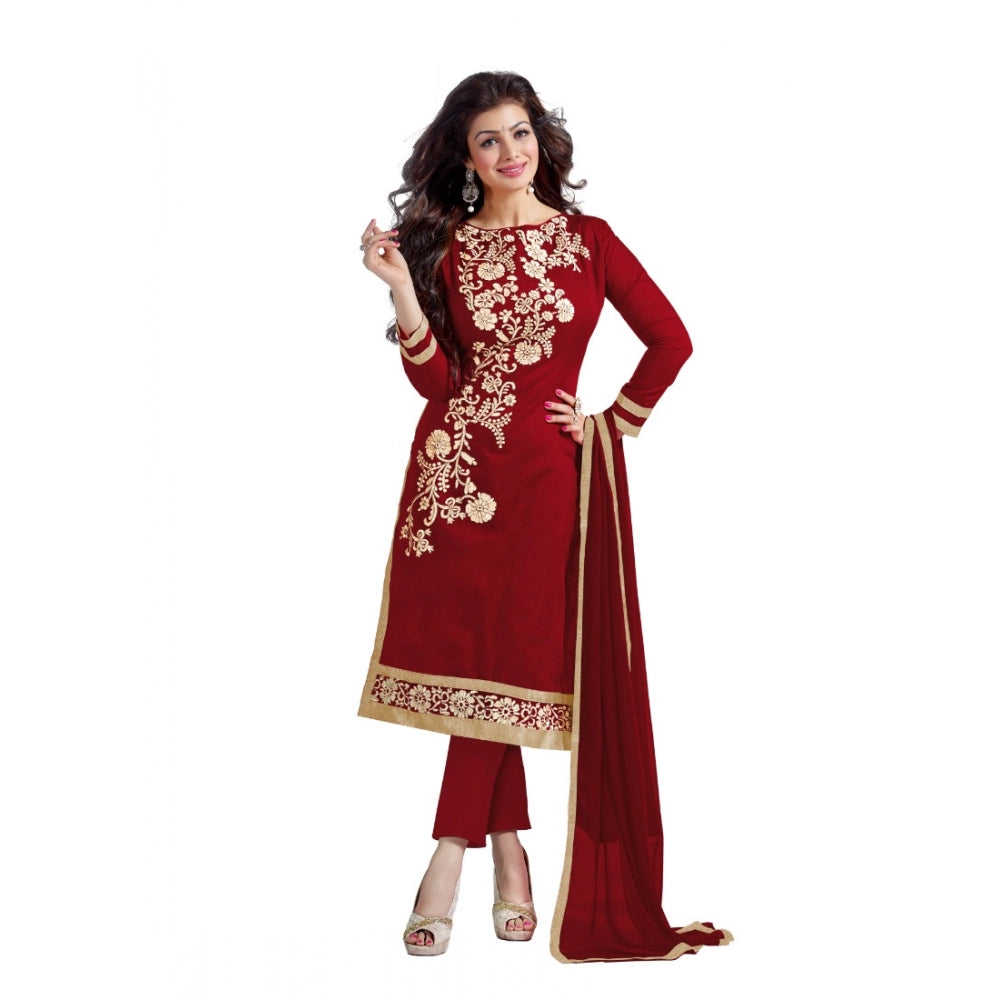Ranili Chanderi Unstitched Salwar Suit-material With Dupatta