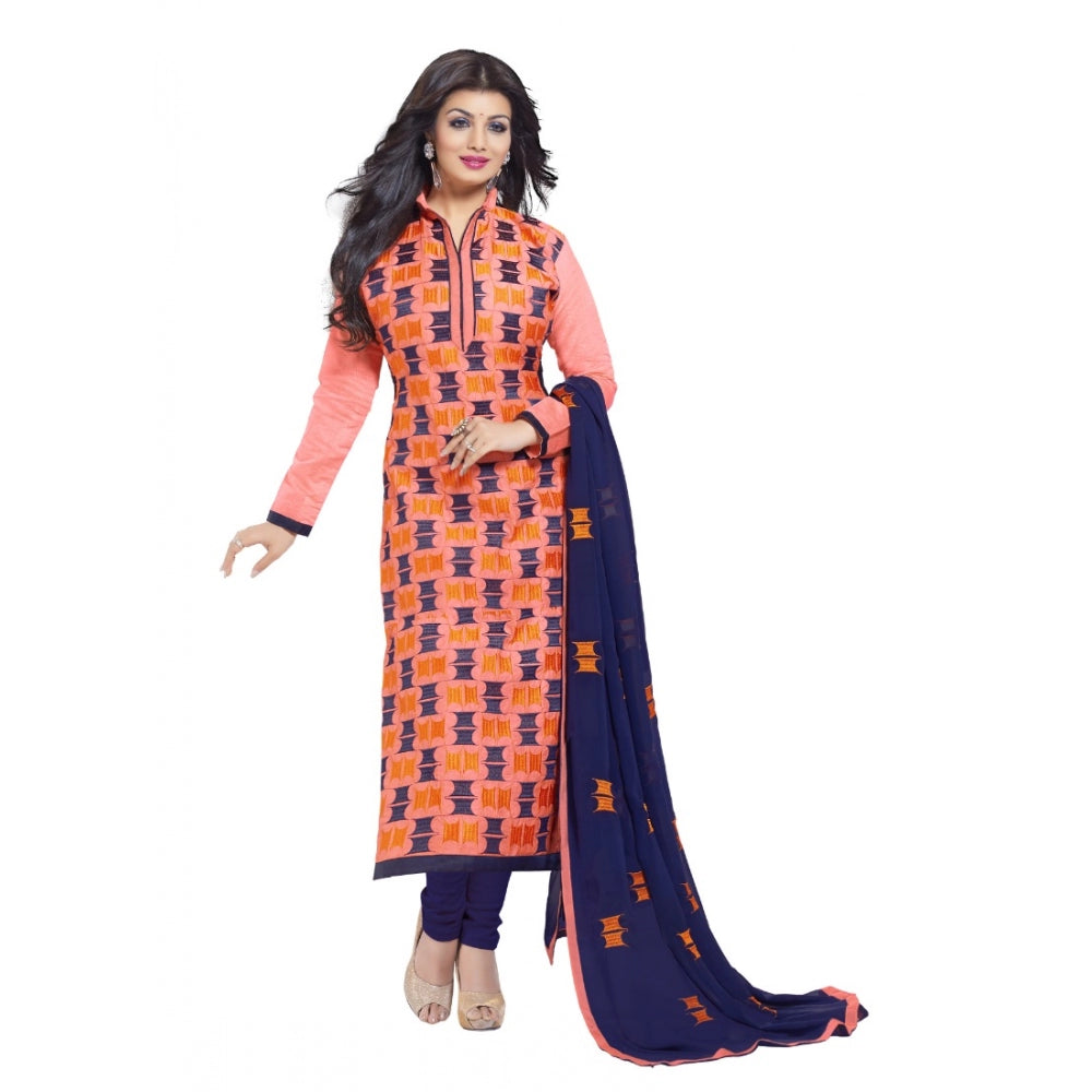 Ranili Chanderi Unstitched Salwar Suit-material With Dupatta