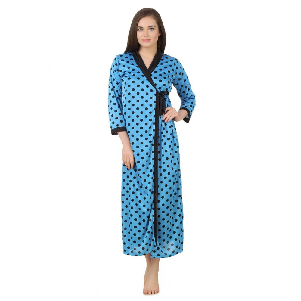 Satin Wrap Gown3 And 4 Sleeve