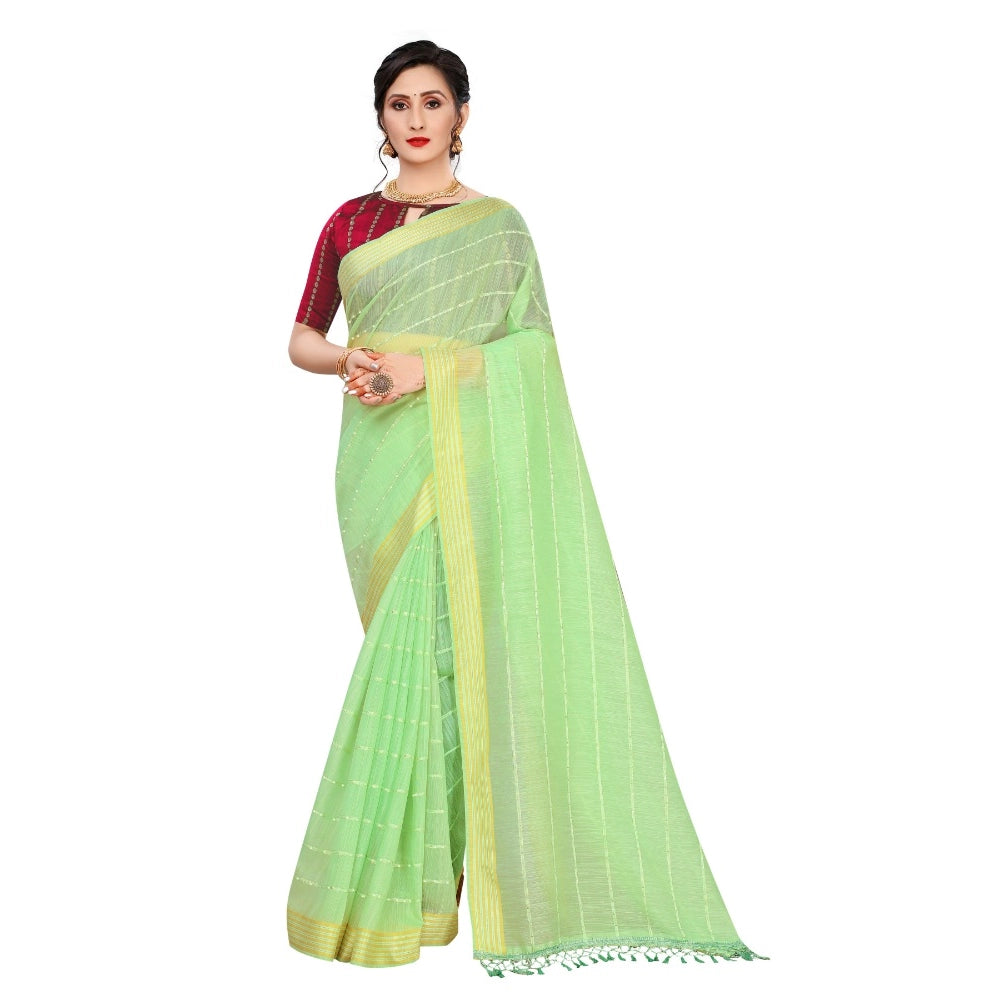 Ranili Cotton Saree With Blouse