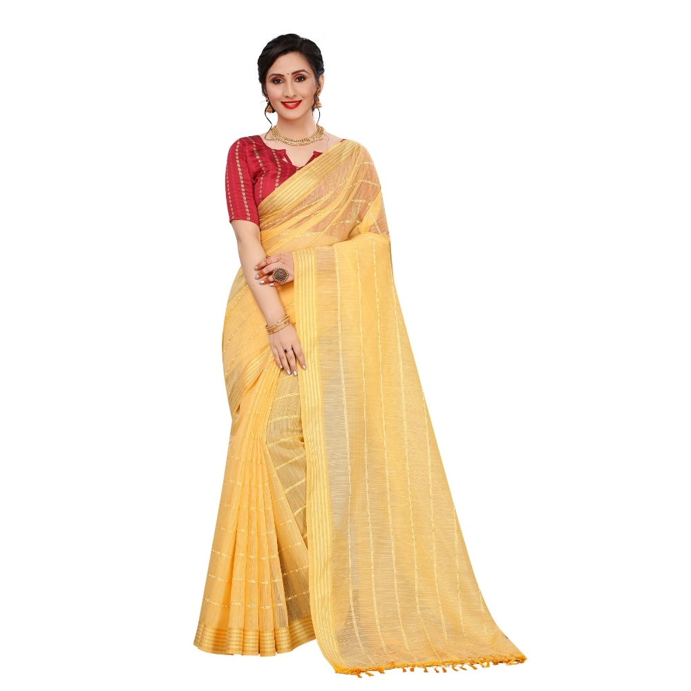 Ranili Cotton Saree With Blouse