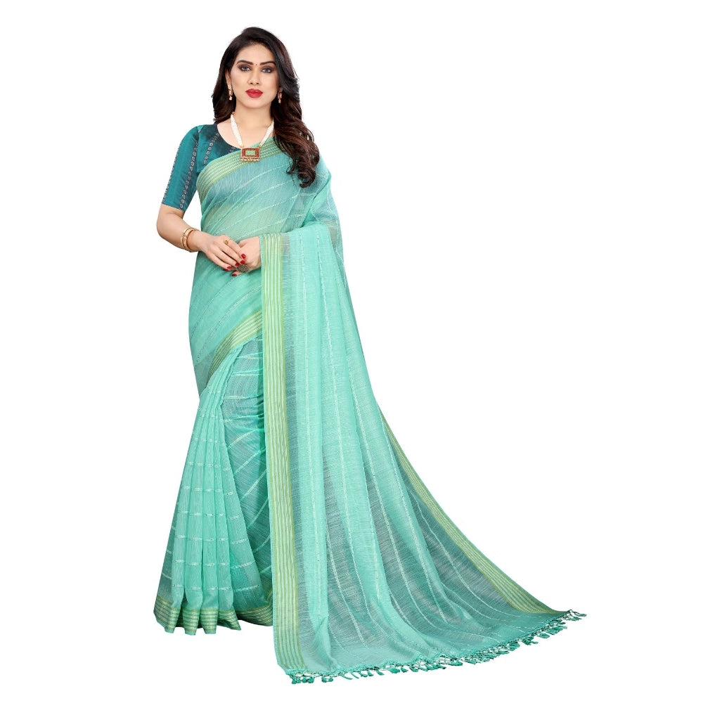 Ranili Cotton Saree With Blouse