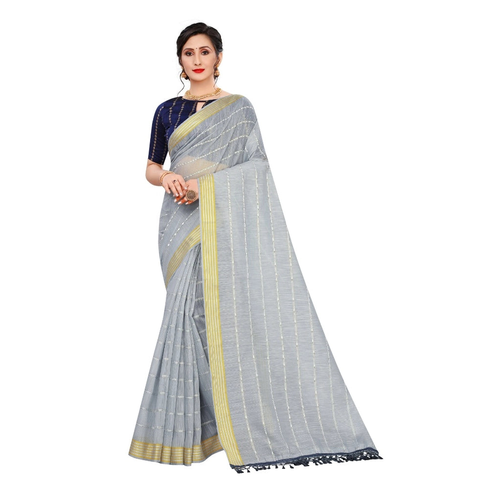 Ranili Cotton Saree With Blouse
