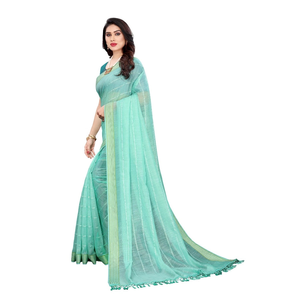 Ranili Cotton Saree With Blouse
