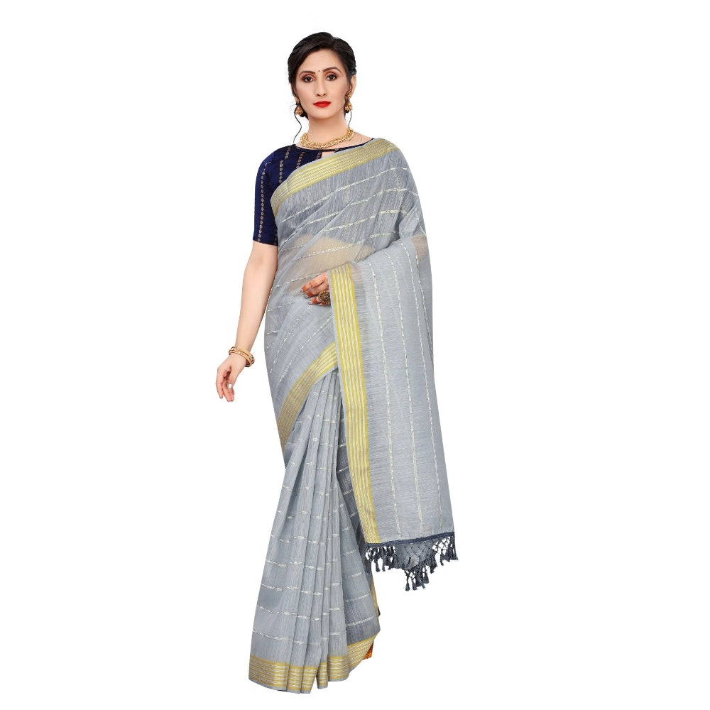 Ranili Cotton Saree With Blouse
