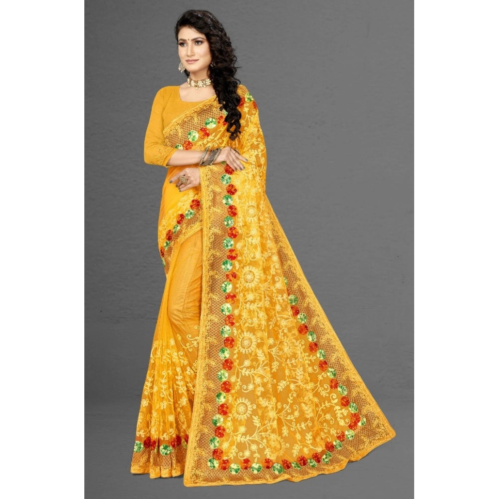 Ranili Net Saree With Blouse