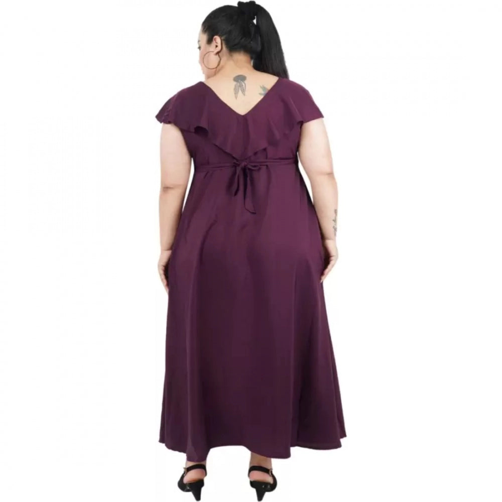 Ranili Fit And Flare Purple Dress