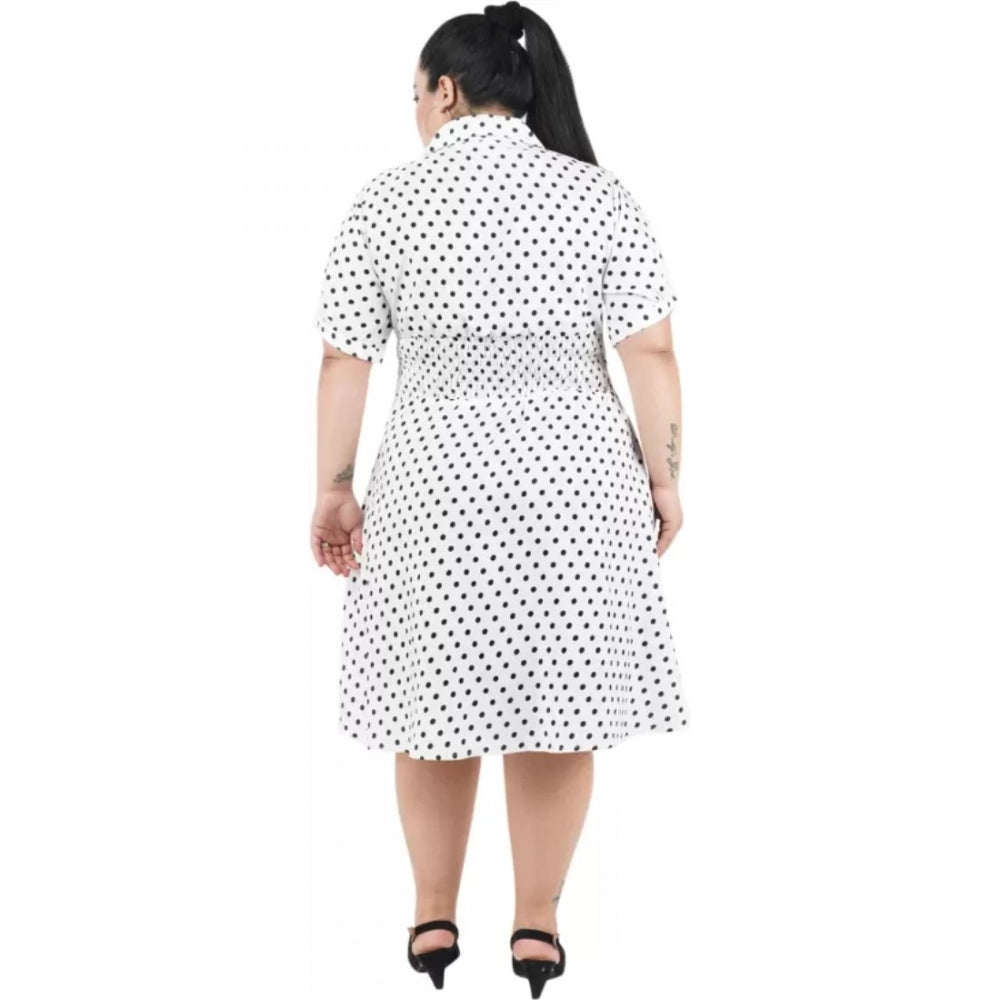 Ranili Cinched Waist White Dress