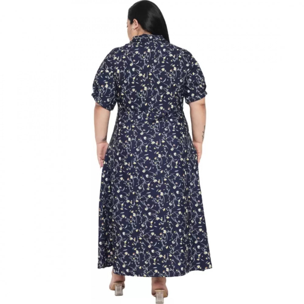 Ranili Fit And Flare Blue Dress