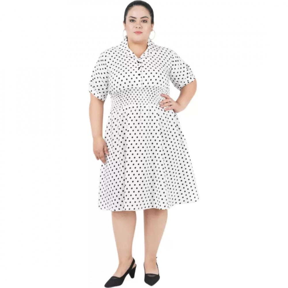 Ranili Cinched Waist White Dress
