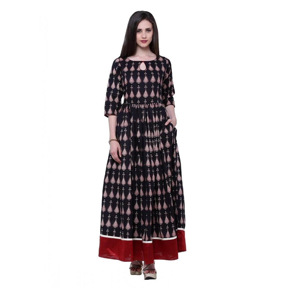 Ranili Cotton Printed Anarkali Kurti