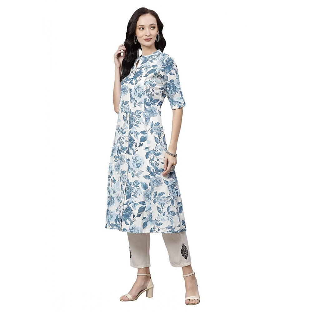 Ranili Cotton Printed Floral Print Kurti