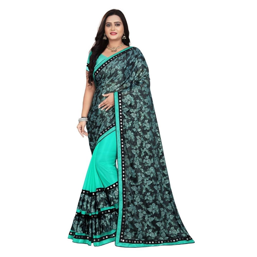 Ranili Lycra Blend Saree With Blouse