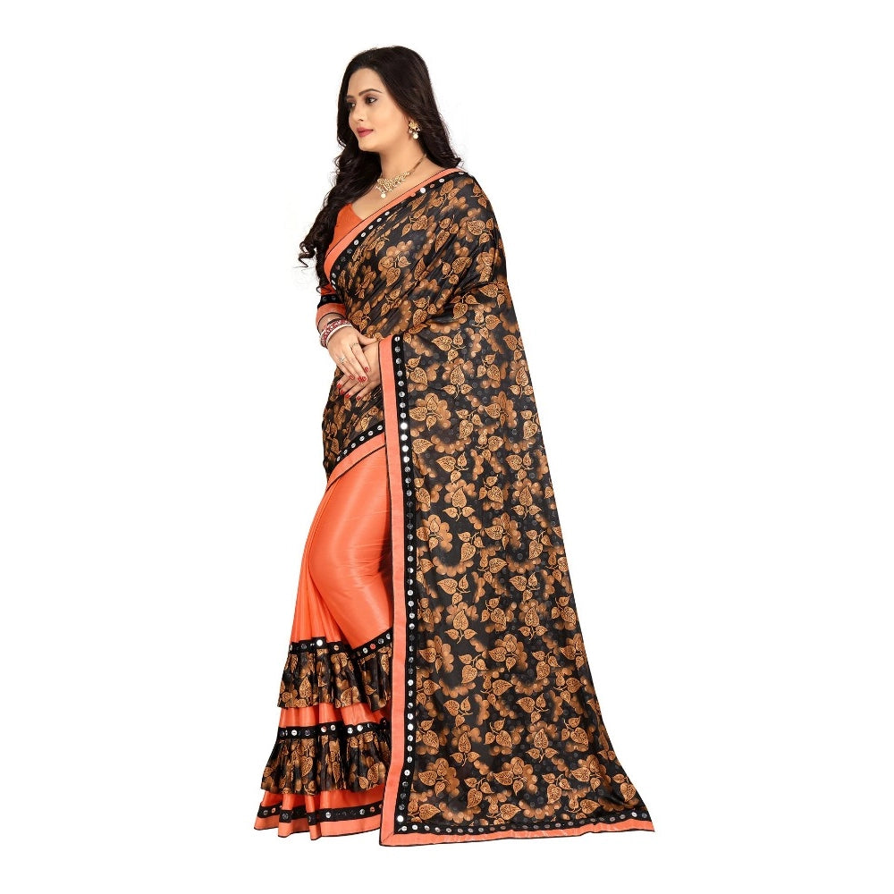 Ranili Lycra Blend Saree With Blouse