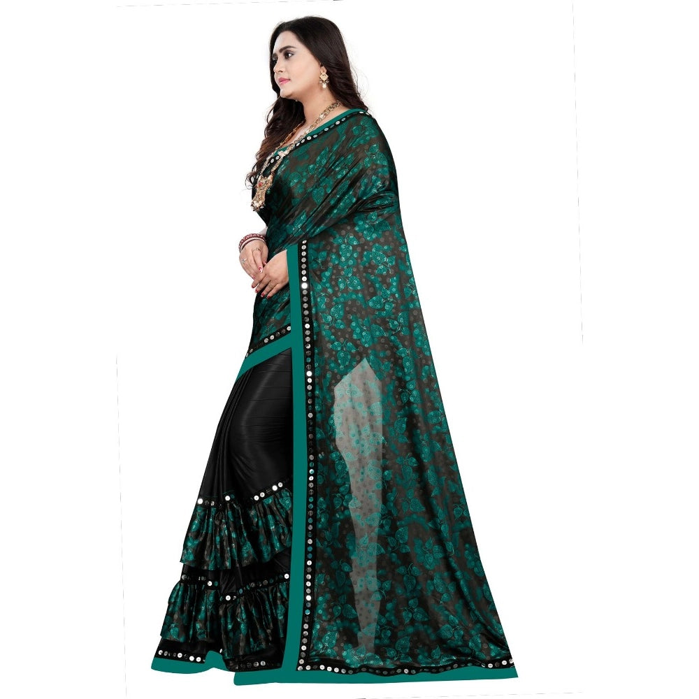 Ranili Lycra Blend Saree With Blouse