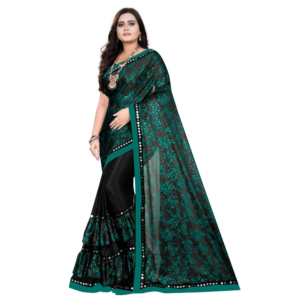 Ranili Lycra Blend Saree With Blouse