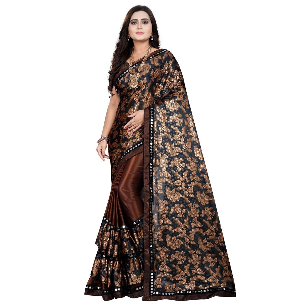 Ranili Lycra Blend Saree With Blouse