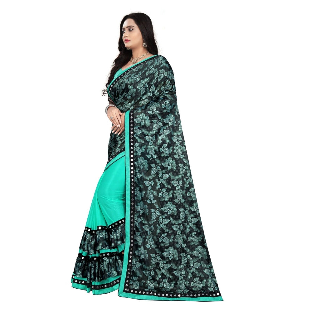 Ranili Lycra Blend Saree With Blouse