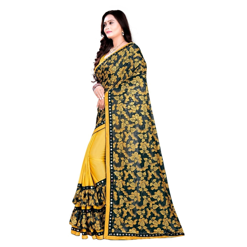 Ranili Lycra Blend Saree With Blouse