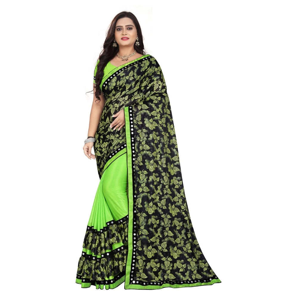 Ranili Lycra Blend Saree With Blouse