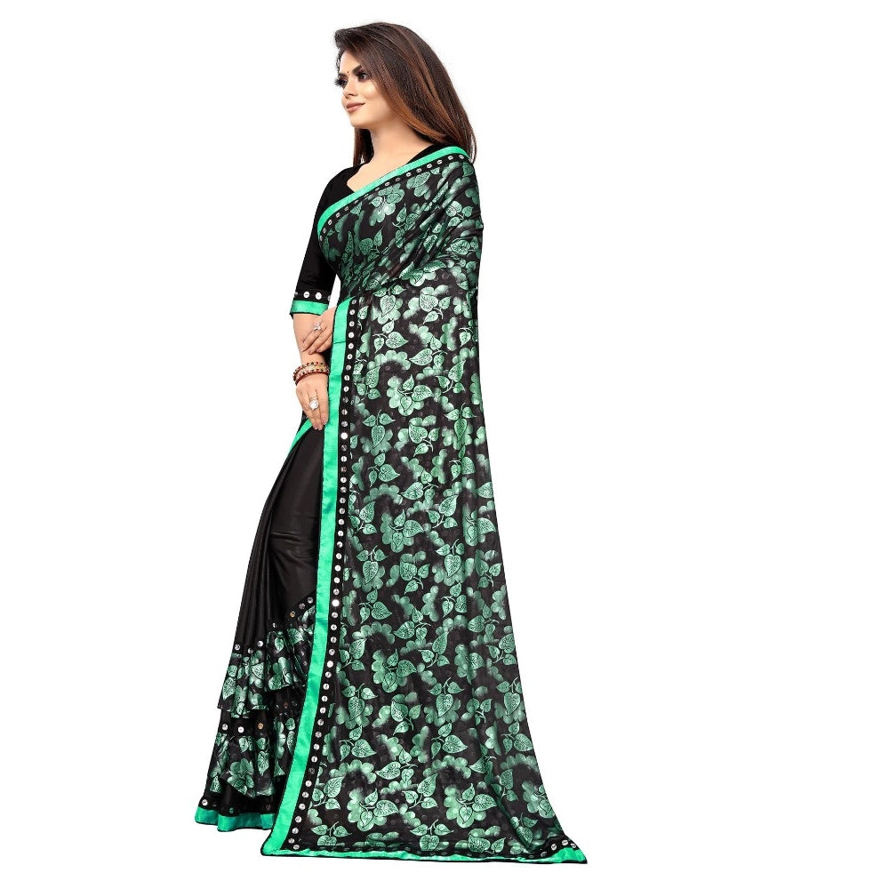 Ranili Lycra Blend Saree With Blouse