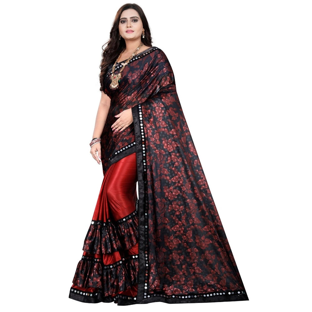 Ranili Lycra Blend Saree With Blouse