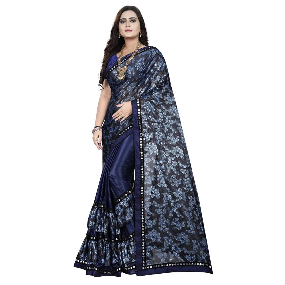 Ranili Lycra Blend Saree With Blouse