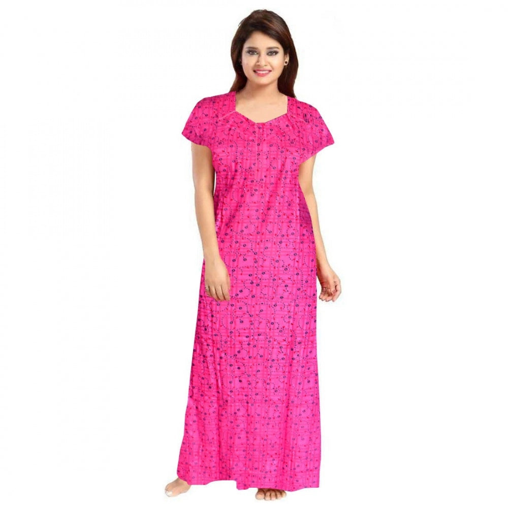 Ranili Cotton Printed Maxi Nighty