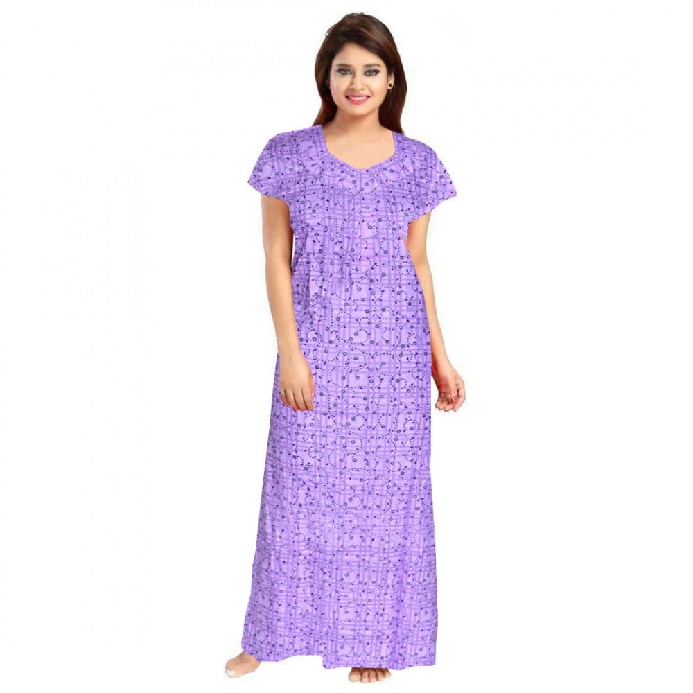 Ranili Cotton Printed Maxi Nighty