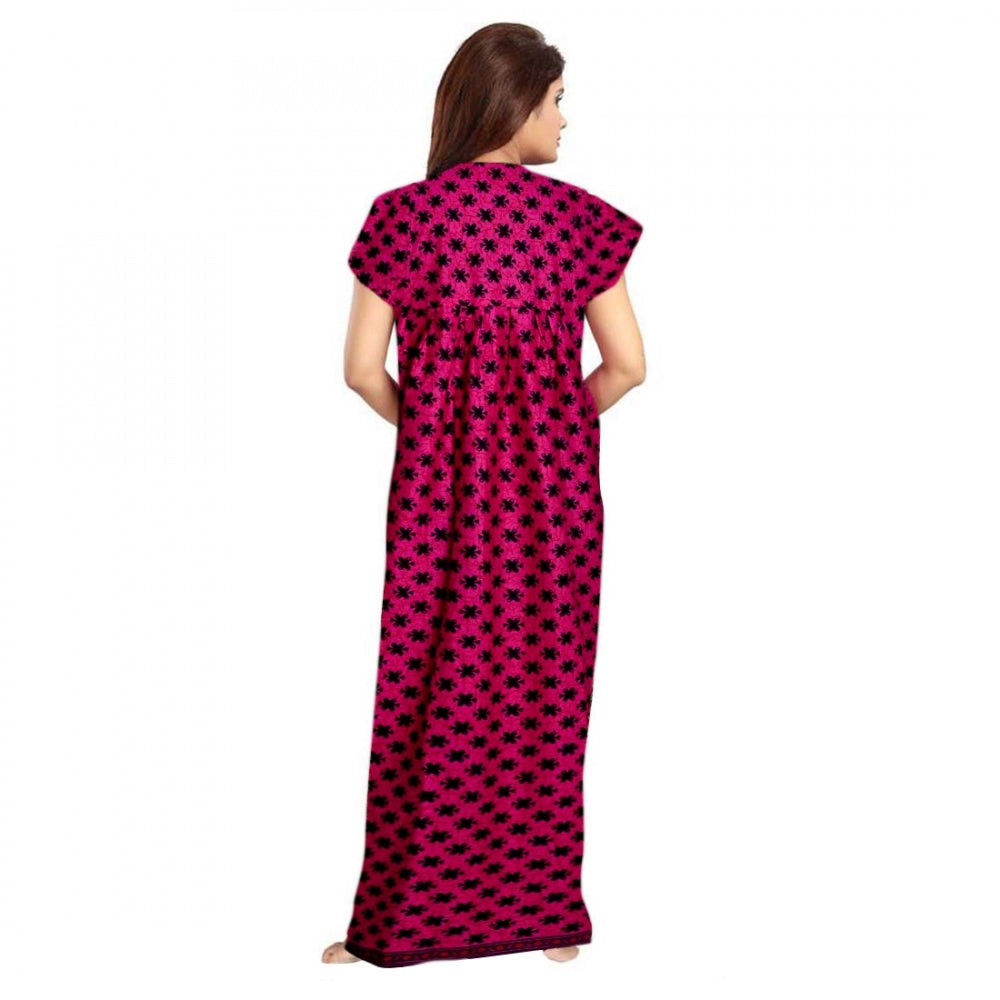 Ranili Cotton Printed Maxi Nighty
