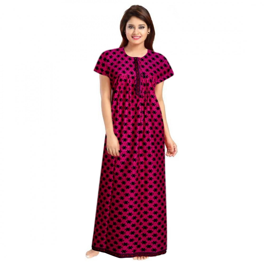 Ranili Cotton Printed Maxi Nighty