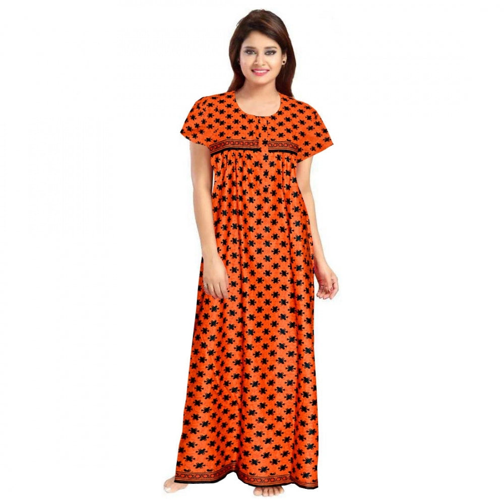 Ranili Cotton Printed Maxi Nighty