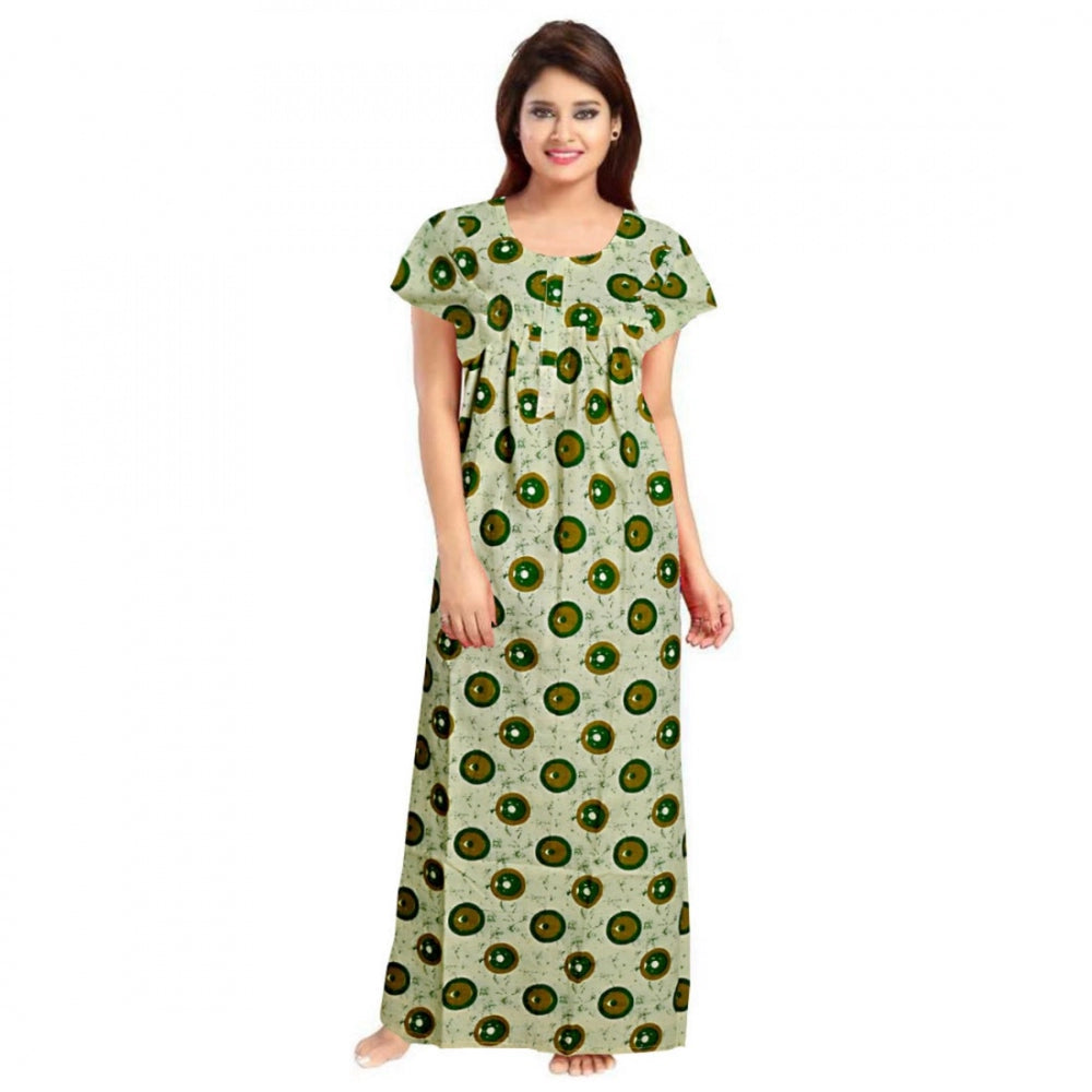 Ranili Cotton Printed Maxi Nighty