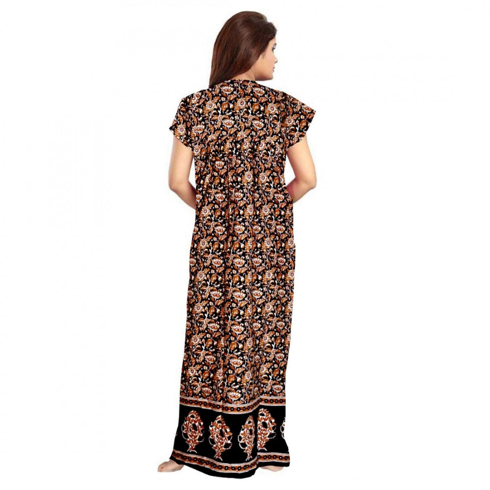 Ranili Cotton Printed Maxi Nighty