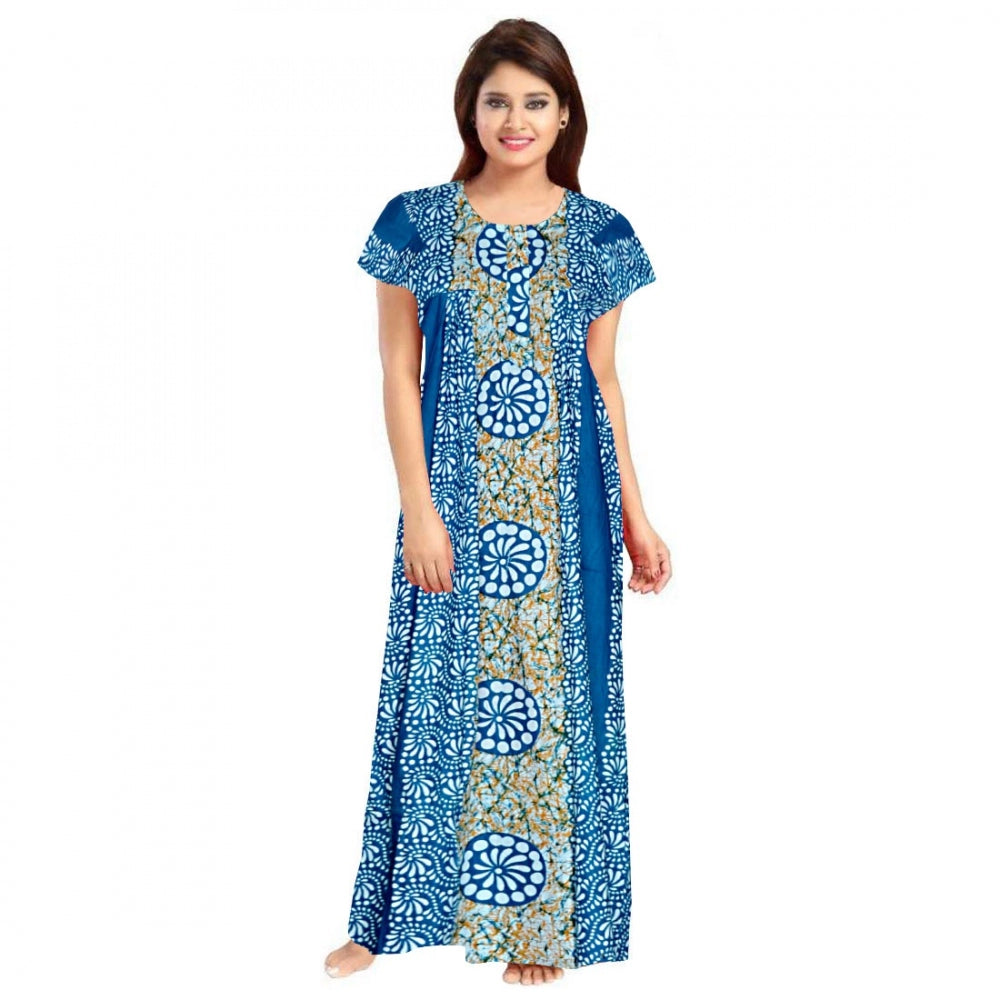 Ranili Cotton Printed Maxi Nighty