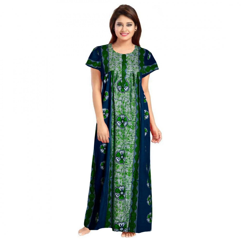 Ranili Cotton Printed Maxi Nighty