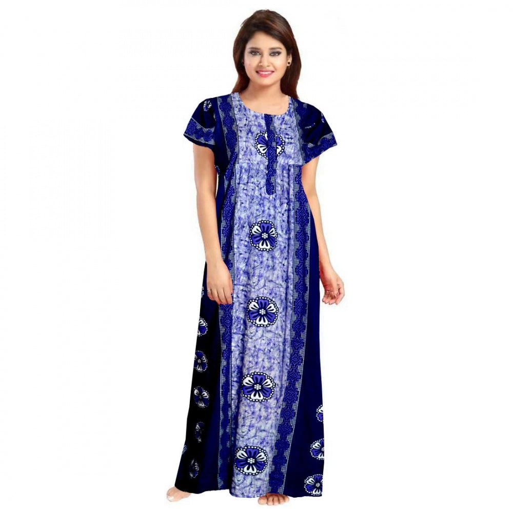 Ranili Cotton Printed Maxi Nighty