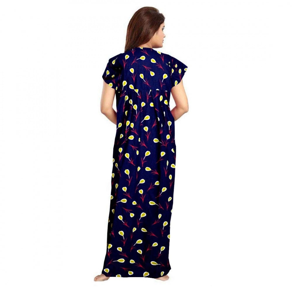 Ranili Cotton Printed Maxi Nighty