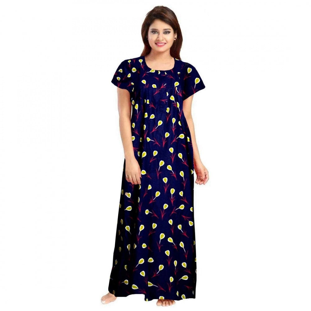 Ranili Cotton Printed Maxi Nighty