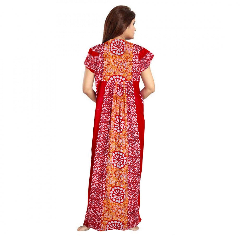 Ranili Cotton Printed Maxi Nighty