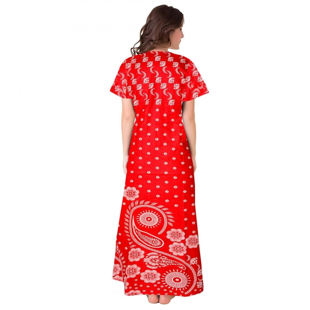Ranili Cotton Printed Maxi Nighty