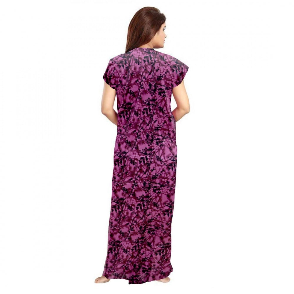 Ranili Cotton Printed Maxi Nighty