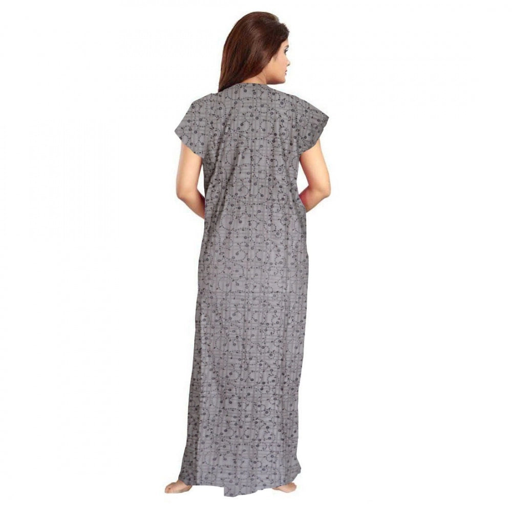 Ranili Cotton Printed Maxi Nighty