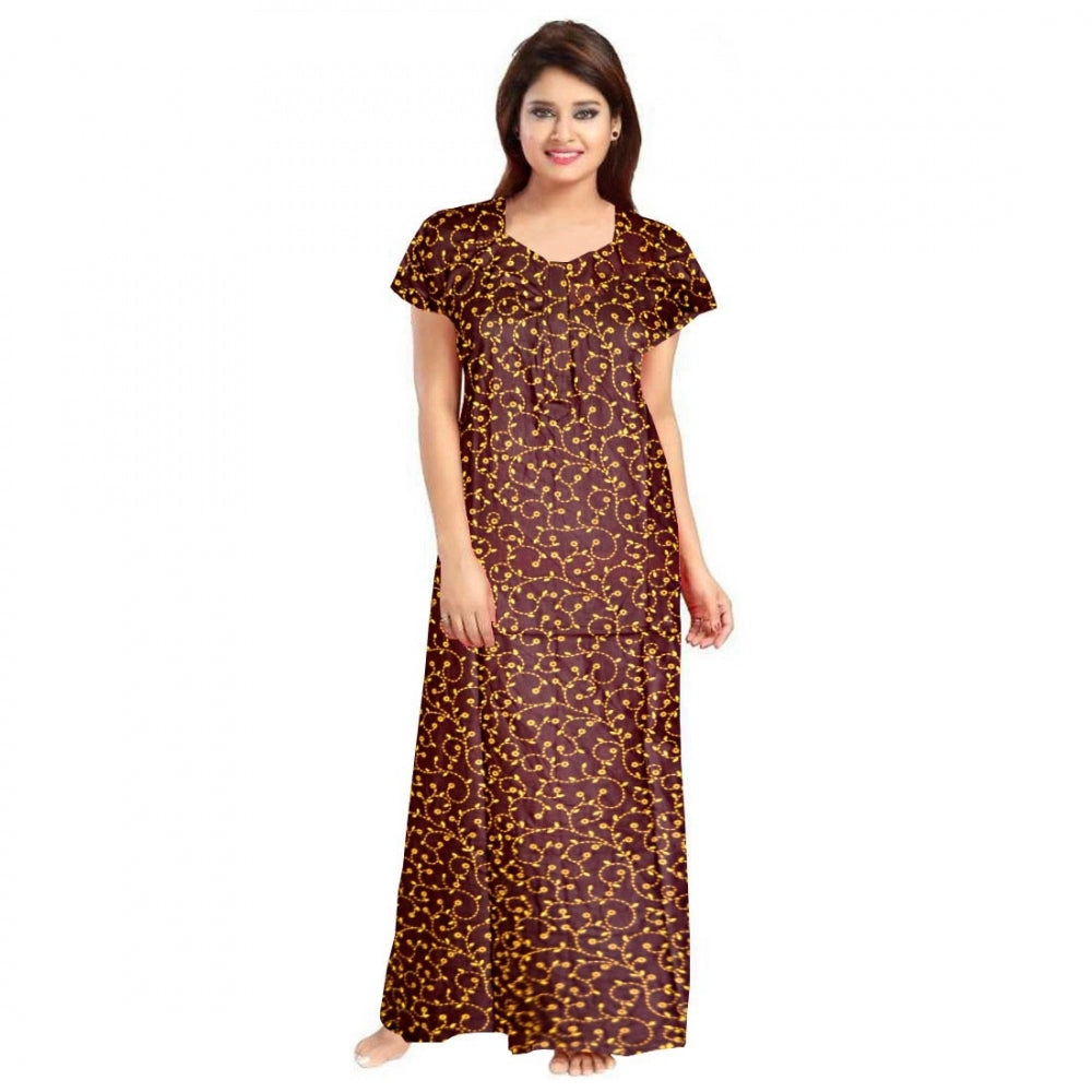Ranili Cotton Printed Maxi Nighty