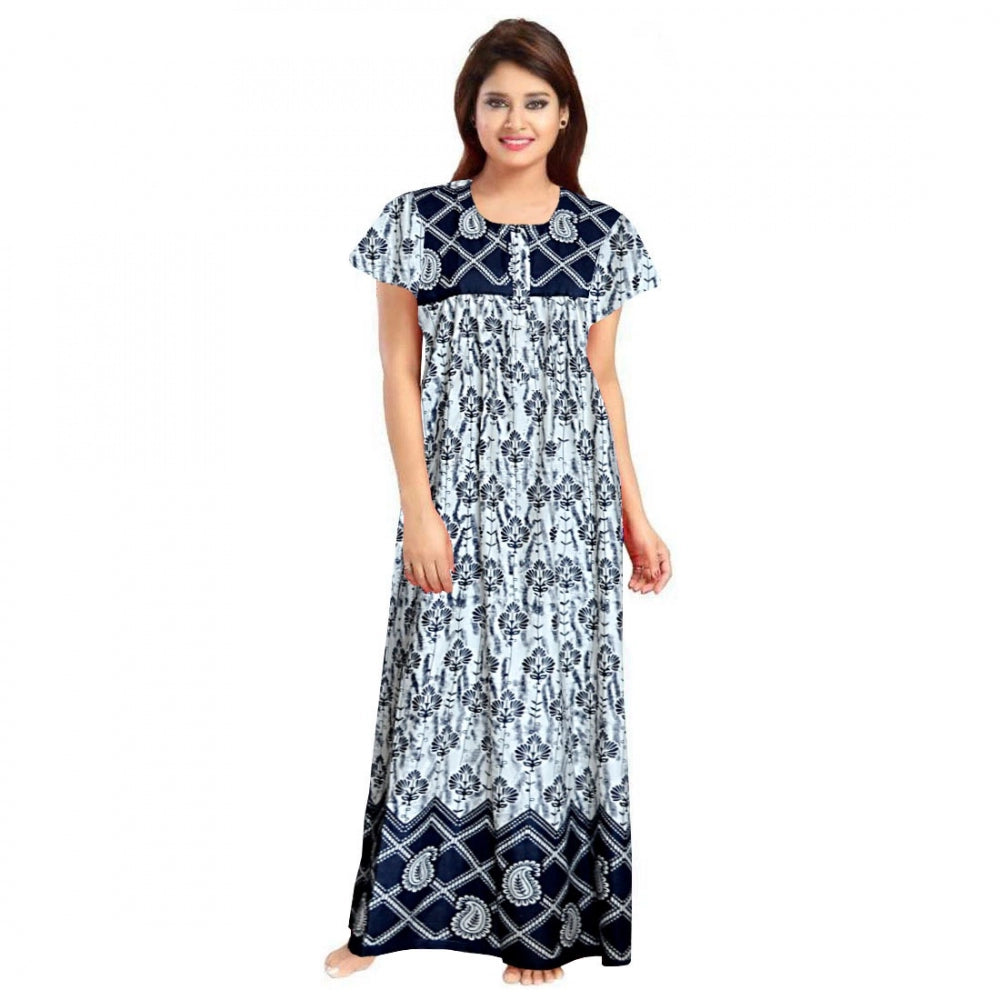 Ranili Cotton Printed Maxi Nighty